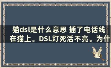 猫dsl是什么意思 插了电话线在猫上。DSL灯死活不亮。为什么